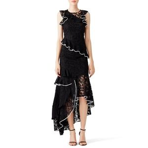 Sachin & Babi Asymmetric Lace Contrast Dress Size 0